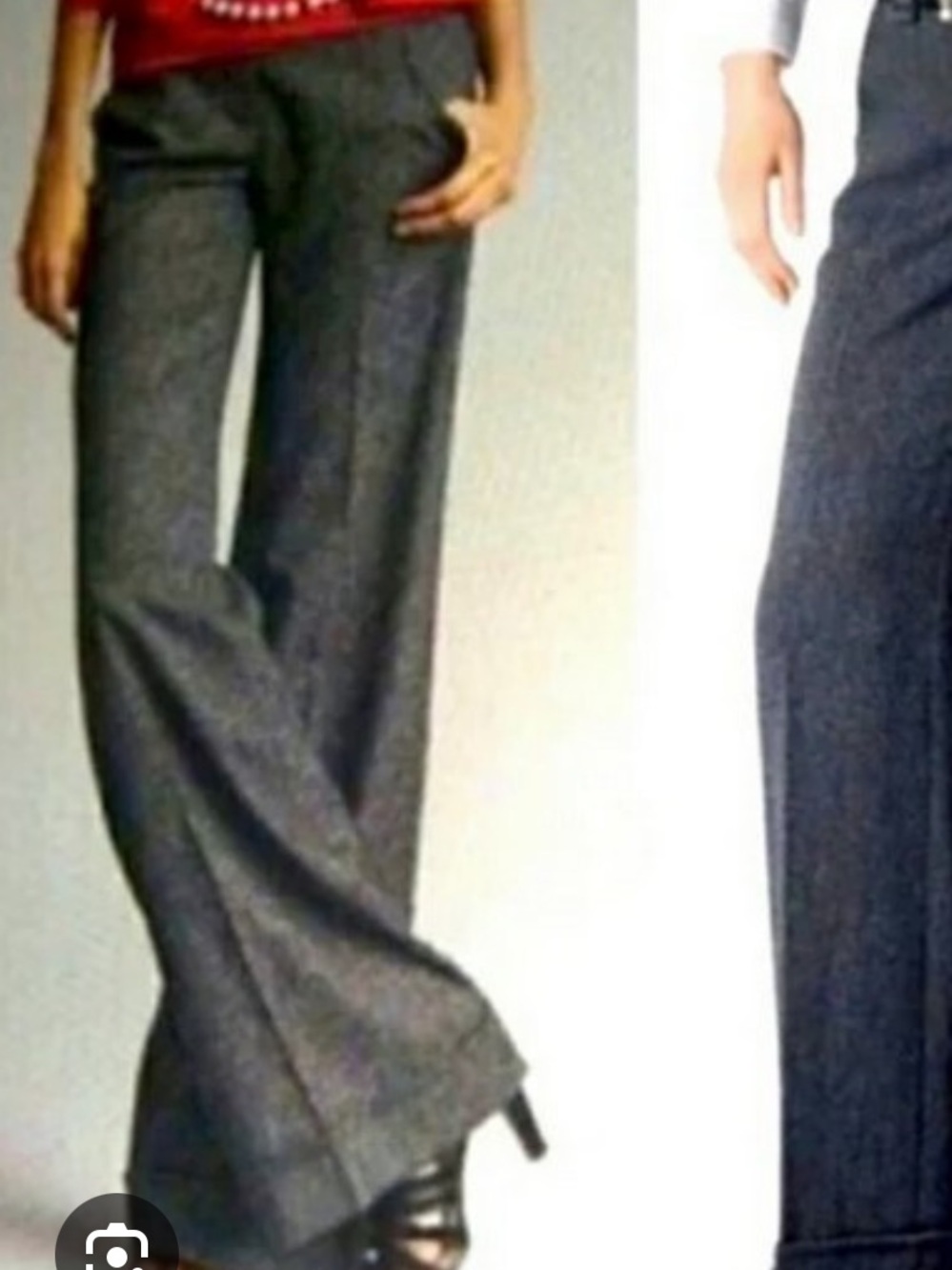 CAbi Dark Wide Leg Dress Slacks